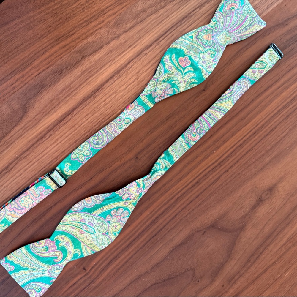 Edward Armah Reversible Silk Paisley Bow Tie